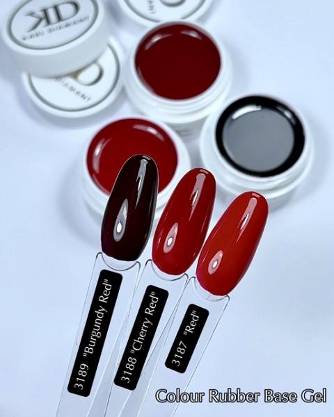 Colour Rubber Base Gel "Cherry Red" Karl Diamant 11 ml